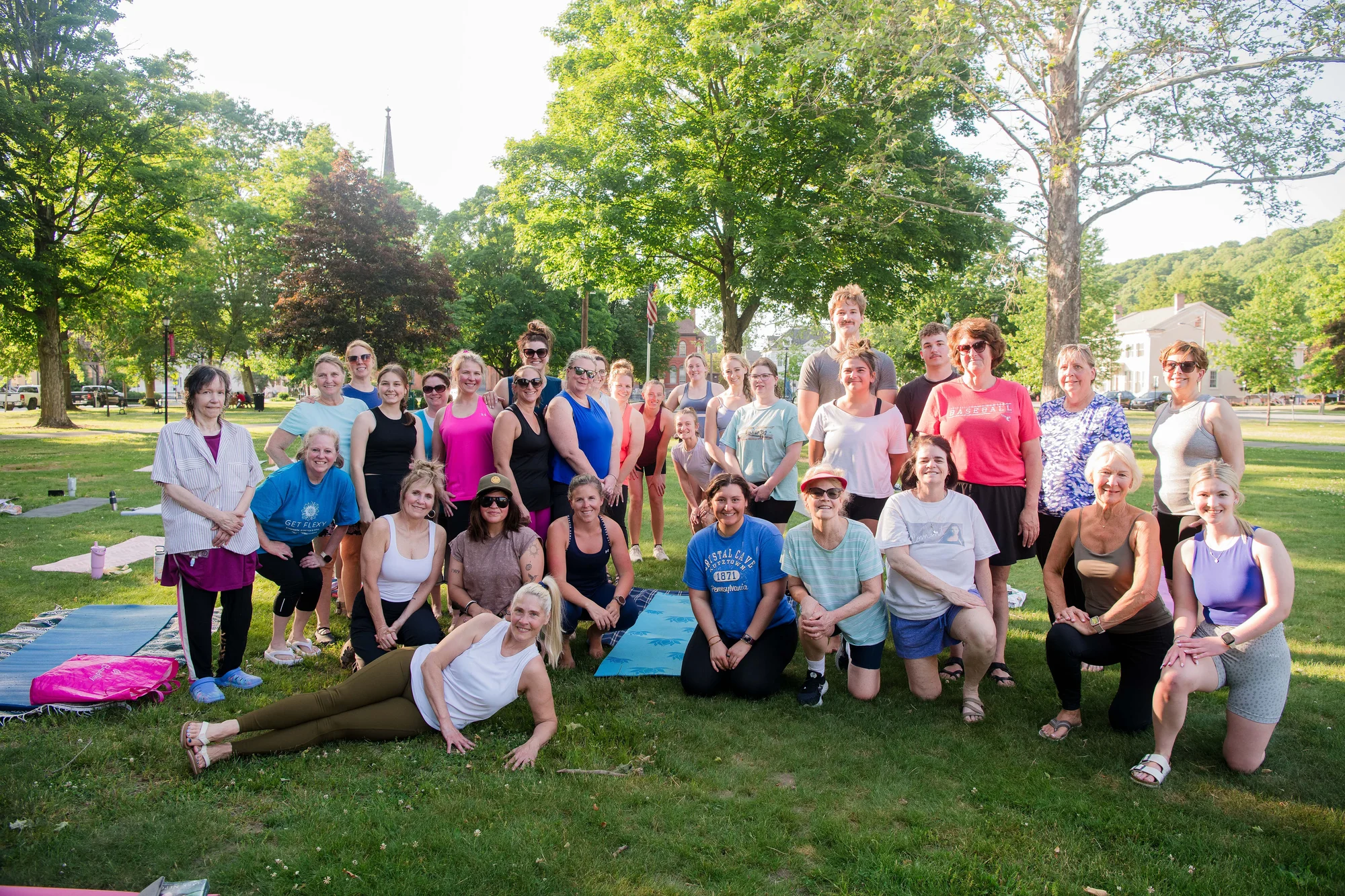 Get Flexy members smiling together after a Yoga in the Park class